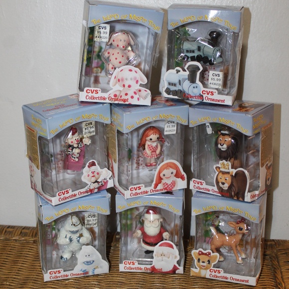 The Island of Misfit Toys by Enesco. CVS Collectible Ornaments. Set of 8 - Picture 1 of 7